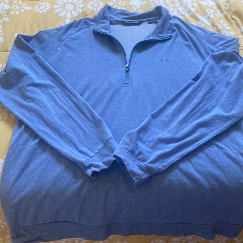 Travis Mathews XXL light blue pullover.